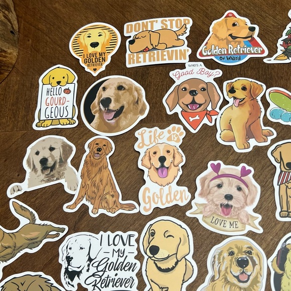 30 pc golden retriever sticker bundle NEW - Picture 6 of 6